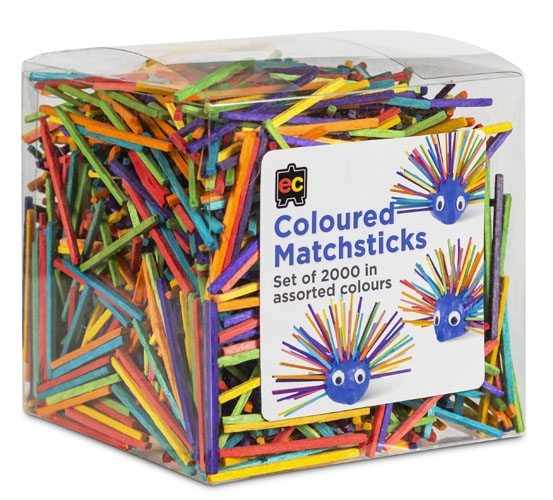 Matchsticks Coloured Pack of 2000 EC